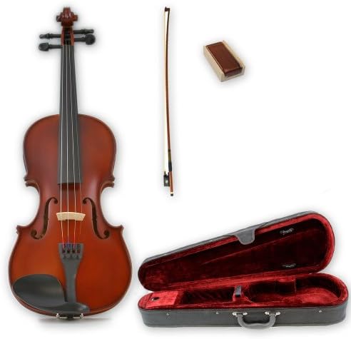 The Instrument Store TIS-500 Step-Up Student Violin, 1/2 Size, with Ebony Fittings, Student Case and Bow