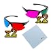 GTMax 2x 3D Red/Cyan Glasses + 2x 3D Magenta/Green Glasses for watching 3D Movies - The Nightmare Before Christmas / Ice Age: A Mammoth Christmas Special & Playing Games on TV/Monitor Flat Screens.(Package include a Microfiber Cleaning cloth)
