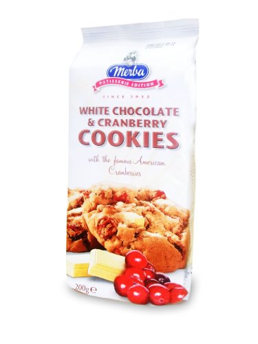 Merba White Chocolate & Cranberry Cookies 200 g