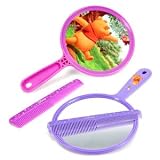 2 PIECE 6 INCH WINNIE THE POOH ROUND HAND MIRROR & COMB SET - ASSORTED STYLES AND COLORS SENT AT RANDOM