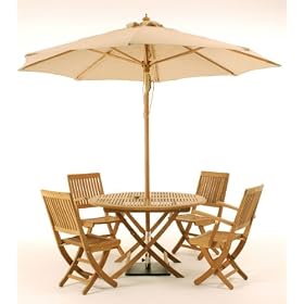 Teak Garden Furniture Round Folding Table and Four Folding Chairs uncategorized Teak Garden Furniture Round Folding Table and Four Folding Chairs