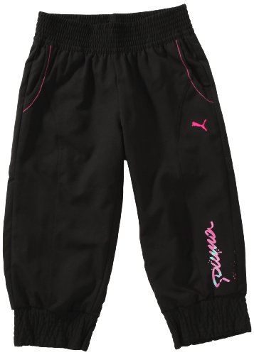 PUMA M&auml;dchen Hose Ind. Script 3/4 Woven, black, 164, 819556 01 Preisvergleich