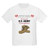 Proud US Army Daughter Kids Light T-Shirt