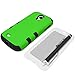 Galaxy S4 Case, MagicMobile Hybrid Impact Shockproof Cover Hard Armor Shell and Soft Silicone Skin Layer [ Green - Black ] with Screen Protector and Stylus