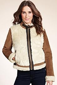 Indigo Collection Suede Shearling Jacket
