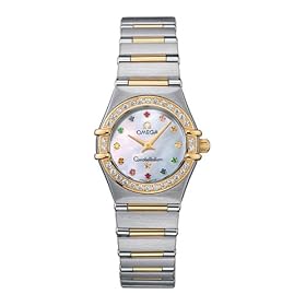 Omega Women's Constellation Iris '95 Quartz Mini Colored Stones Watch #1367.79.00