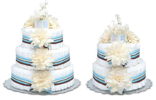 Bloomers Diaper Cake-Cream Dahlias Large by Givens and Company