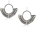 nOir "Maasai/Navajo" Half Moon beaded hoop midnight/silver Earrings picture
