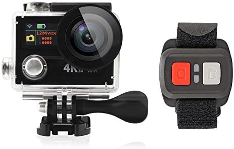 GEEKPRO EOV1 RF 4K HD WIFI Waterproof Sports Video Cam 12MP Underwater Camcorder Wrist 2.4G Wireless RF Remote Control Front &amp; Back LCD Screens