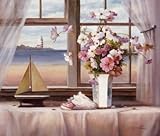 IMAGE OF La Fenetre IV FINEST BRAND CANVAS Print With Added Heavy BRUSHSTROKES T.C. Chiu 14x11