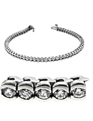 14k White Gold Tube Tennis Diamond Bracelet, Best Quality Free Gift Box Satisfaction Guaranteed