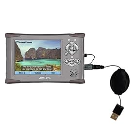 Click here to buy Retractable USB Cable for the Archos AV400 with Power Hot Sync and Charge capabilities -... by Gomadic for the Archos AV400 Series.