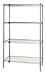 Quantum Storage Systems WR74-3036C Starter Kit for 74" High 4-Tier Wire Shelving Unit, Chrome Finish, 30" Width x 36" Length x 74" Height