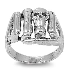 Sterling Silver Ring - Skull Fist - Size: 5-15