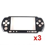 Neewer 3x Hi-Quality BLACK FRONT FACEPLATE FACE COVER FOR SONY PSP 3000