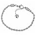 Timeline Treasures European Charm Necklace for Women and Girls Bead Charms, Stainless Steel Rope Chain, Claw 18 Inch