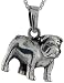 Sterling Silver Bulldog Charm, 13/16 (21mm) Tall.