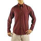 Mens Dockers long sleeve burgundy button shirt. Great fitting shirt with classing single front pocket design and double button cuffs.