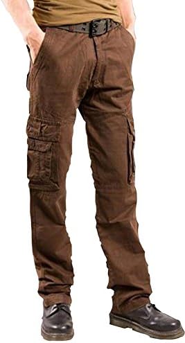 Wanon Men's Casual Loose Fit Hiking Ripstop Camo Tactical Pants 34 Coffee