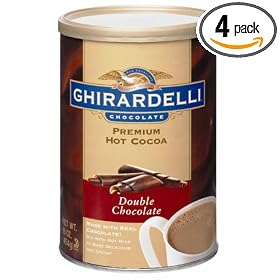 Ghirardelli Chocolate Premium Hot Cocoa Mix, Double Chocolate, 16-Ounce Tins (Pack of 4)