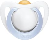 Produkt-Bild: NUK 10171057 Latex Beruhigungssauger (Schnuller) Genius Gr&ouml;&szlig;e 0 (0-2 Monate) f&uuml;r besonders kleine Neugeborene, BPA-frei, 1 St&uuml;ck, hellblau