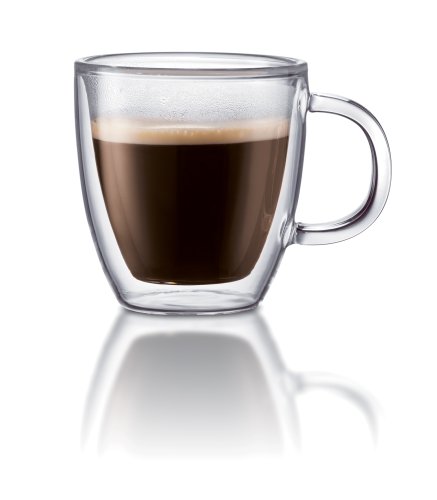 Bodum Bistro Double-Wall Insulated Glass Espresso Mug, Set of 2