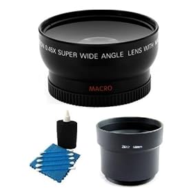 SAVEoN Lens and Accessory Kit includes 58mm 0.45x WIDE Angle LENS + Adapter Tube + SAVEoN Cleaning Kit for KODAK Z712