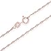 Bling Jewelry Rose Gold Plated 020 Singapore Chain 925 Sterling Silver 2mm