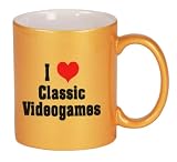 I Love/Heart Classic Videogames Metallic Colors