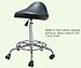Saddle Salon Massage Tattoo Facial Spa Stool Chair Blac - Gas Lift, Chrome Metal Base &Cylinder, High Density Pad