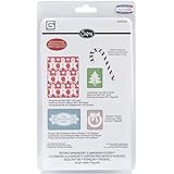 Sizzix Textured Impressions Embossing Folders with Bonus Sizzlits Die - My Christmas Wish Set by BasicGrey