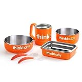 Thinkbaby Complete BPA Free Feeding Set, Orange, 6 Months