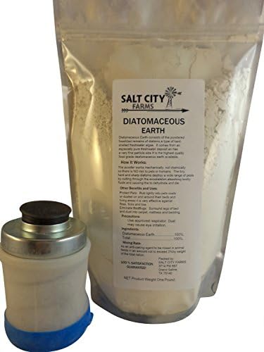 Diatomaceous Earth Food Grade, Bundle 5 Piece Kit. One Pound Bag Diatomaceous Earth, Bellows Applicator Duster, Gloves,Mask and Safari Flea Comb. Bedbug and Flea Control Kit.