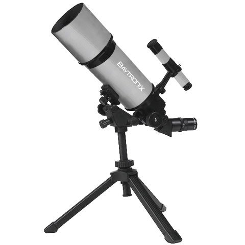 Silver TwinStar AstroMark 80mm 16-40x Portable Refractor Telescope Kids Pak Bundle