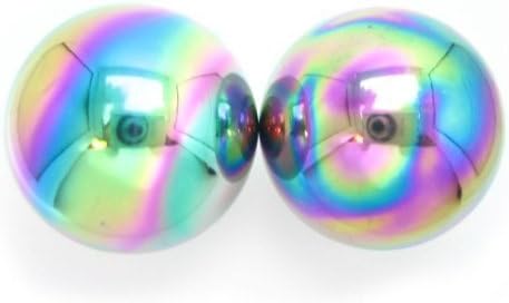Rainbow Chrome Baoding Balls 1.7" (43mm) by BaodingBalls