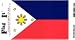 Philippines Heavy Duty Vinyl Bumper Sticker (3 x 5 Inches)
