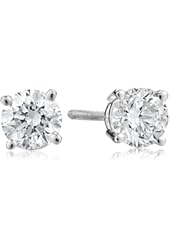 IGI-Certified 18k White Gold Diamond Studs (1 cttw, H-I Color, SI1-SI2 Clarity)