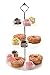 HeartofHome Kitchenware - Acrylic Cupcake Stand - 3 Tier Dessert Tower, Cake Stand - Circular - Clear Acrylic with Elegant Silver Handle