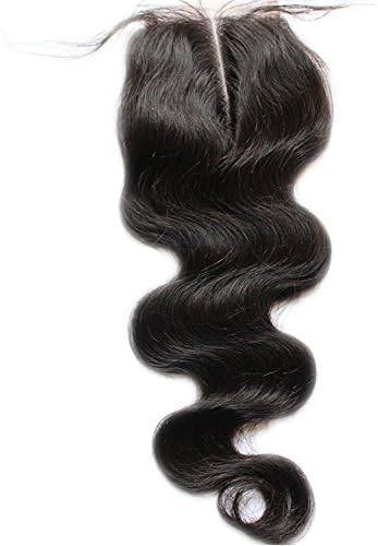 Gorgeous Hair 8A Brazilian Virgin Hair Part Lace Closure Body Wave Unprocessed Virgin Human Hair 4x4 Top Lace Closure Natural Color Bleached Knots with Baby Hair (12inch)