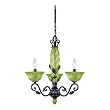Westinghouse 69026 Cedar Forrest Three-Light Chandelier, Antique Bronze Finish with Seeded Oliveta Globe