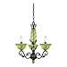Westinghouse 69026 Cedar Forrest Three-Light Chandelier, Antique Bronze Finish with Seeded Oliveta Globe