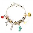 Designer Style New York City Theme Bead Charm Bracelet