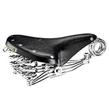 Brooks Saddles B33 Bicycle Saddle with Clamp (Chrome Rails, Black)