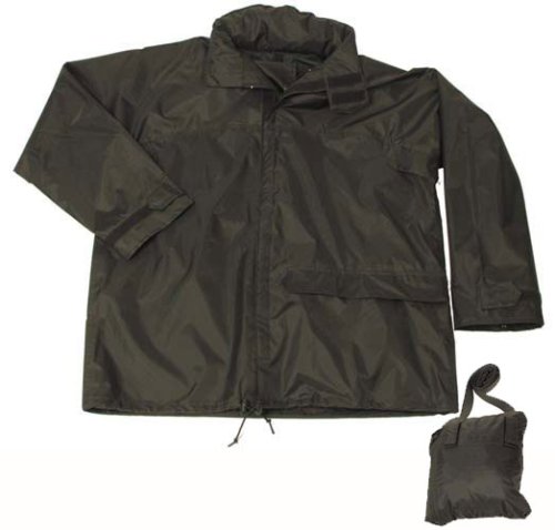 BW Regenjacke, Polyester mit PVC oliv S-XXL