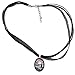 Black Cat in Silvery Moonlight Autumn Handmade Art Pendant