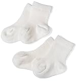 Jefferies Socks Organic Bootie White/White, 1-3 Months