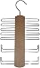 H & L Russel Tie & Belt Hanger, 10 Bar/ 4 Hook, Matt Beech
