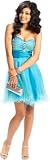 Strapless Layered Mesh Mini Dress with Beaded Sweetheart Neckline Junior Plus Size