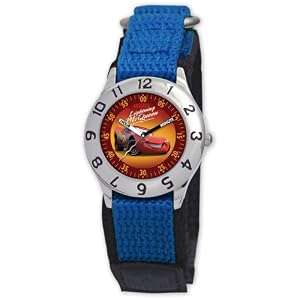 Disney Kids\’ D015S501 Cars Time Teacher Blue Velcro Watch