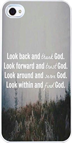 Case for Iphone 4S, Iphone 4 Case Christian Quotes Bible Verses Vintage